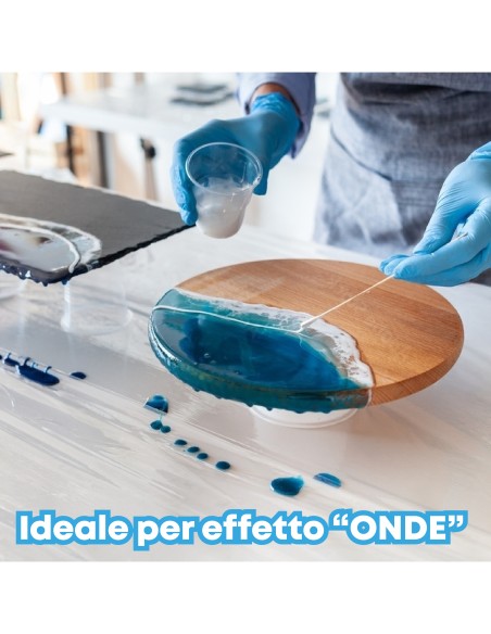 Resina Epossidica Trasparente RESIN + con Filtro Anti UV Spessore 2cm