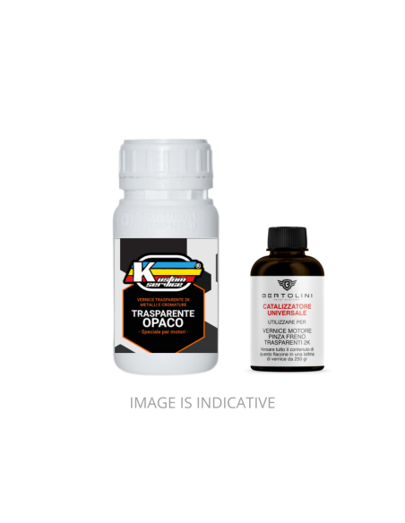 Trasparente Opaca 2K - Alta Temperatura Vernice Motore e Pinze per Cromature e Metalli - 250GR
