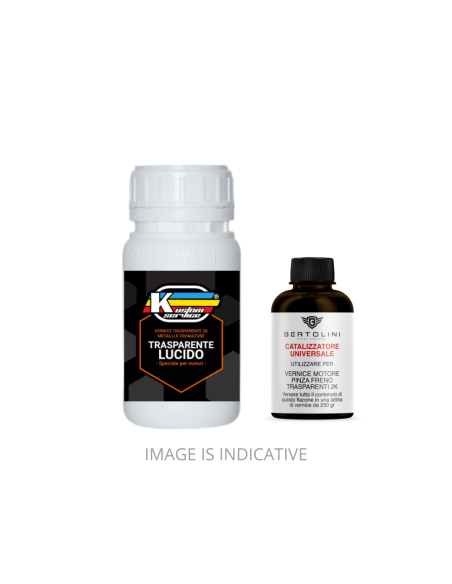 Trasparente Lucido 2K - Alta Temperatura Vernice Motore e Pinze per Cromature e Metalli - 250GR