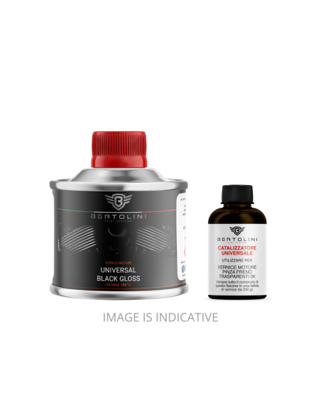 Nero Lucido 2K Vernice Motore Alta Temperatura per Cromature e Metalli - 250GR