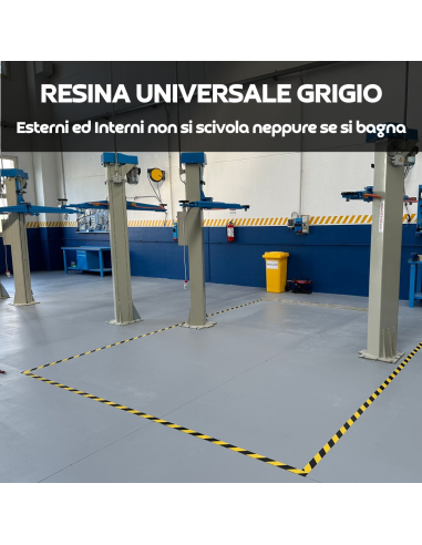 Resina Pavimenti Grigio Cemento Opaco Ral 7040...
