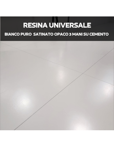 Resina Pavimenti Bianco Puro Medio Opaco Ral...