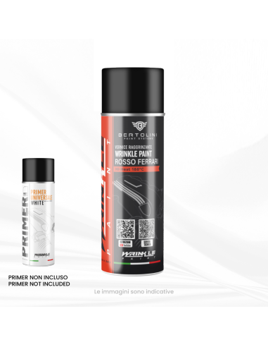 Vernice Raggrinzante Spray Rosso Ferrari Alta Temperatura Motore - 400ml