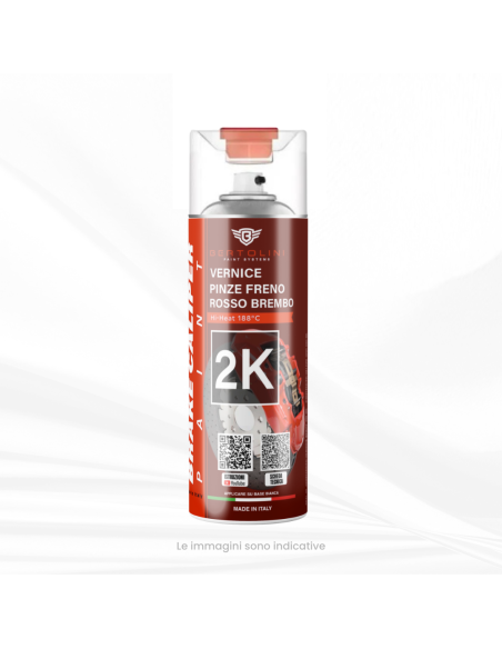Rosso lucido Spray 2K - Vernice Spray Pinze E Motore Alta Temperatura - 400ml