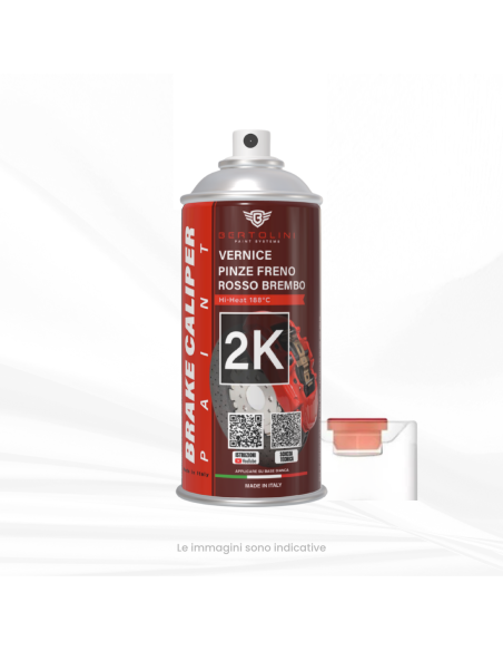 Rosso lucido Spray 2K - Vernice Spray Pinze E Motore Alta Temperatura - 400ml