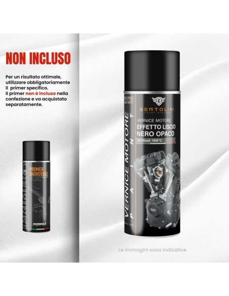 NERO OPACO 1K - Vernice Motore Spray Alta Temperatura - 400Ml