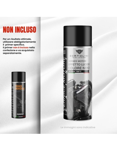 NERO LUCIDO 1K Spray Vernice Motore Spray Alta...
