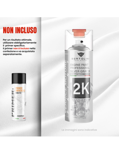 GRIGIO METALLIZZATO 2K Spray Alta Temperatura...