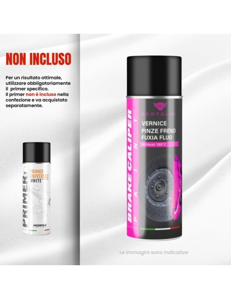 Fuxia Fluorescente 1K - Vernice Spray Pinze Freno Alta Temperatura - 400ml